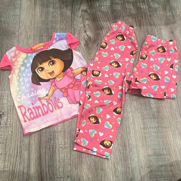 3 Piece Dora The Explorer Pyjamas